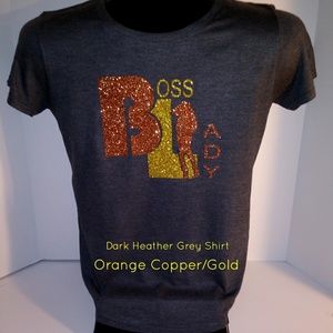Plus Size Boss Lady Glitter T-Shirt
